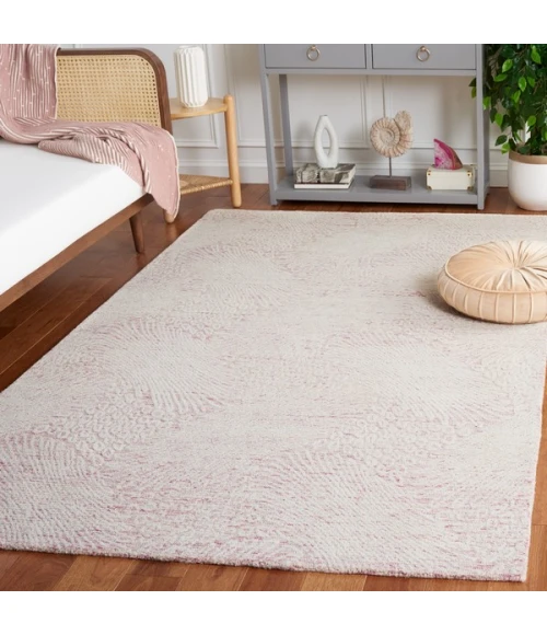 Safavieh Ebony Pink / Ivory EBN105 4 ft. X 6 ft. Rectangle Rug