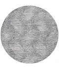 Safavieh Ebony Black / Ivory EBN105 6 ft. X 6 ft. Round Rug