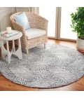 Safavieh Ebony Black / Ivory EBN105 6 ft. X 6 ft. Round Rug