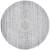 Safavieh Ebony Grey / Ivory EBN106 6 ft. X 6 ft. Round Rug