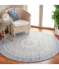 Safavieh Ebony Blue / Ivory EBN106 6 ft. X 6 ft. Round Rug