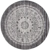 Safavieh Ebony Brown / Ivory EBN106 6 ft. X 6 ft. Round Rug