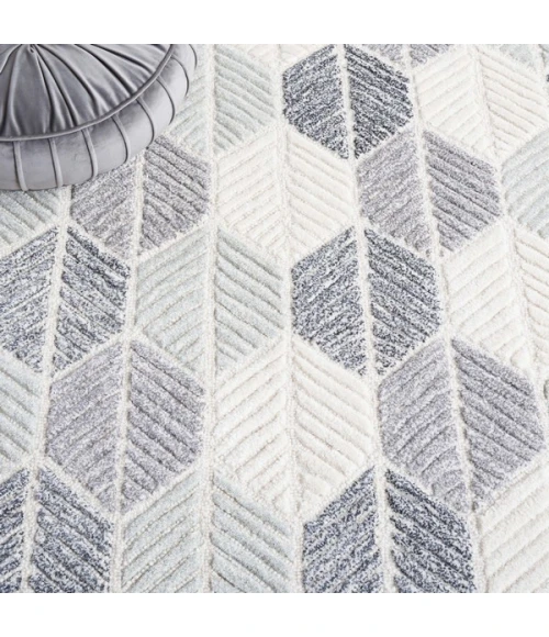 Safavieh Ebony Grey / Ivory EBN108 3 ft. X 5 ft. Rectangle Rug