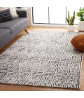 Safavieh Ebony Black / Ivory EBN110 4 ft. X 6 ft. Rectangle Rug