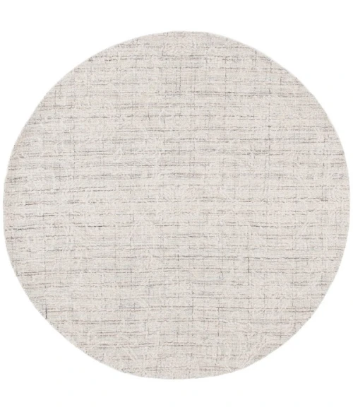 Safavieh Ebony Grey / Ivory EBN111 6 ft. X 6 ft. Round Rug