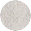 Safavieh Ebony Grey / Ivory EBN112 6 ft. X 6 ft. Round Rug