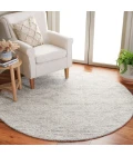 Safavieh Ebony Grey / Ivory EBN112 6 ft. X 6 ft. Round Rug