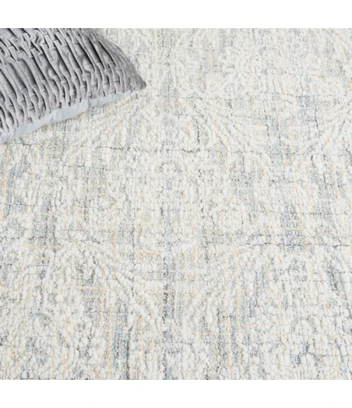 Safavieh Ebony Light Blue / Ivory EBN112 6 ft. X 6 ft. Round Rug