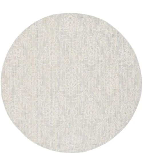 Safavieh Ebony Light Blue / Ivory EBN112 6 ft. X 6 ft. Round Rug