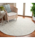 Safavieh Ebony Light Blue / Ivory EBN112 6 ft. X 6 ft. Round Rug