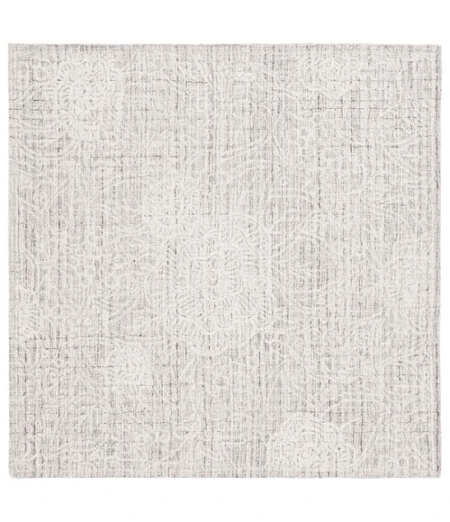 Safavieh Ebony Grey / Ivory EBN114 6 ft. X 6 ft. Square Rug