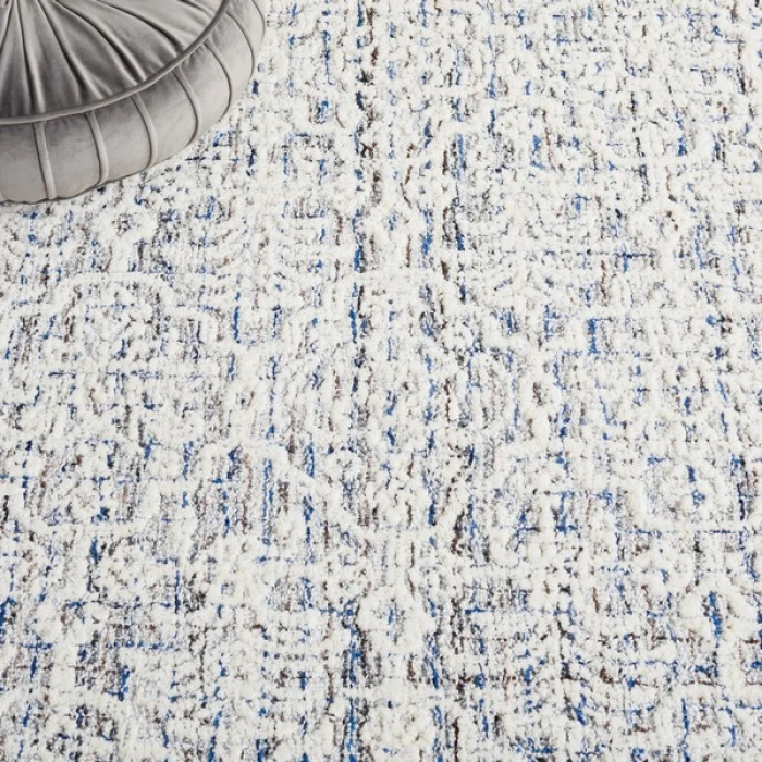 Safavieh Ebony Blue / Ivory EBN115 6 ft. X 6 ft. Round Rug
