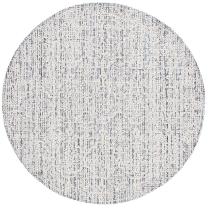 Safavieh Ebony Blue / Ivory EBN115 6 ft. X 6 ft. Round Rug