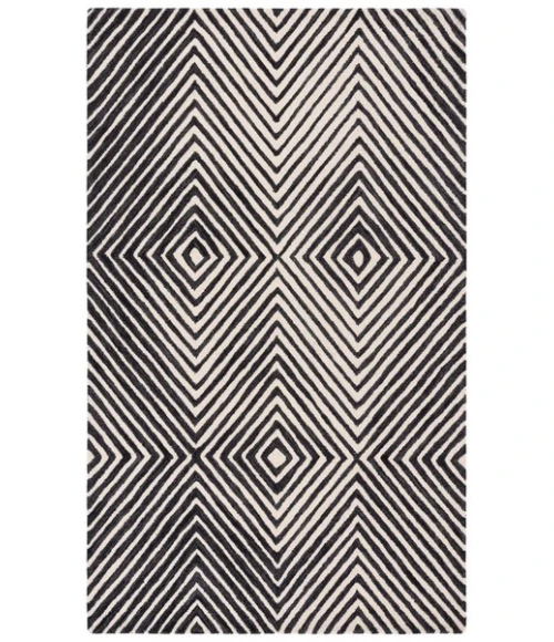 Safavieh Ebony Black / Ivory EBN150 5 ft. X 8 ft. Rectangle Rug