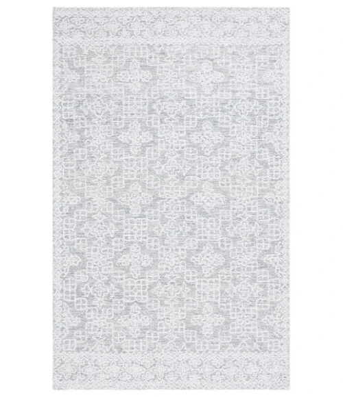 Safavieh Ebony Grey / Ivory EBN201 5 ft. X 8 ft. Rectangle Rug