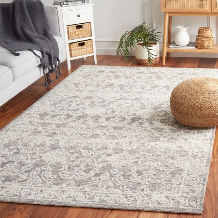 Safavieh Ebony Ivory / Grey EBN302 6 ft. X 9 ft. Rectangle Rug