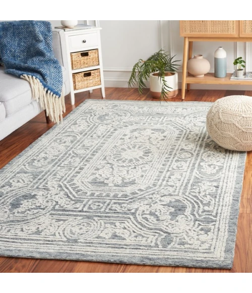Safavieh Ebony Ivory / Dark Grey EBN310 6 ft. X 9 ft. Rectangle Rug