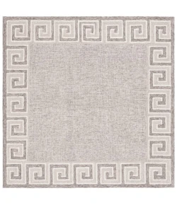 Safavieh Ebony Dark Grey / Ivory EBN354 6 ft. X 6 ft. Square Rug