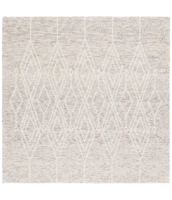 Safavieh Ebony Grey / Ivory EBN357 6 ft. X 6 ft. Square Rug