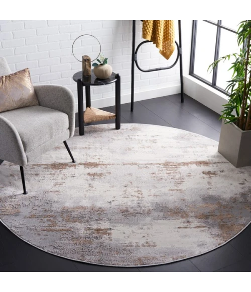 Safavieh Eternal Grey / Beige ETL204 6 ft. 7 in. X 6 ft. 7 in. Round Rug