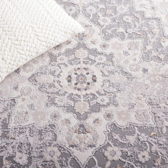 Safavieh Eternal Grey / Ivory ETL206 6 ft. 7 in. X 6 ft. 7 in. Round Rug
