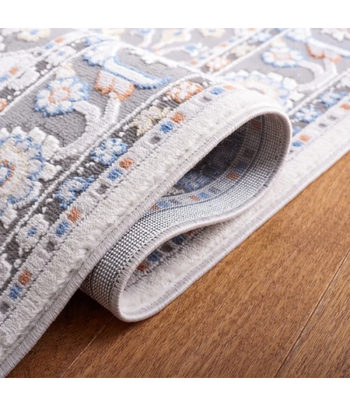 Safavieh Eternal Grey / Blue Rust ETL210 5 ft. 3 in. X 7 ft. 6 in. Rectangle Rug