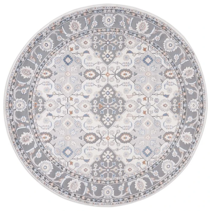 Safavieh Eternal Grey / Blue Rust ETL210 6 ft. 7 in. X 6 ft. 7 in. Round Rug