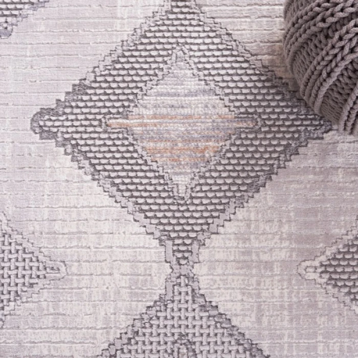 Safavieh Eternal Grey / Ivory ETL214 6 ft. 7 in. X 6 ft. 7 in. Round Rug