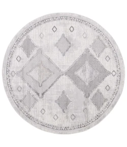 Safavieh Eternal Grey / Ivory ETL214 6 ft. 7 in. X 6 ft. 7 in. Round Rug