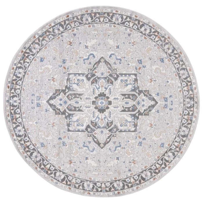 Safavieh Eternal Grey / Blue Rust ETL216 6 ft. 7 in. X 6 ft. 7 in. Round Rug