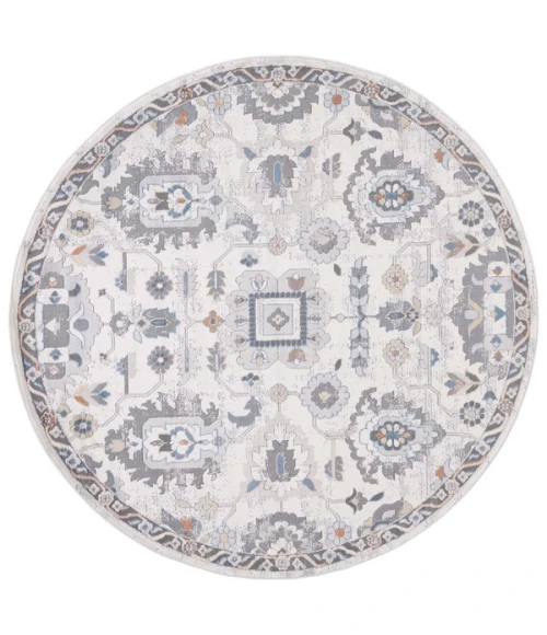 Safavieh Eternal Ivory / Grey ETL226 6 ft. 7 in. X 6 ft. 7 in. Round Rug