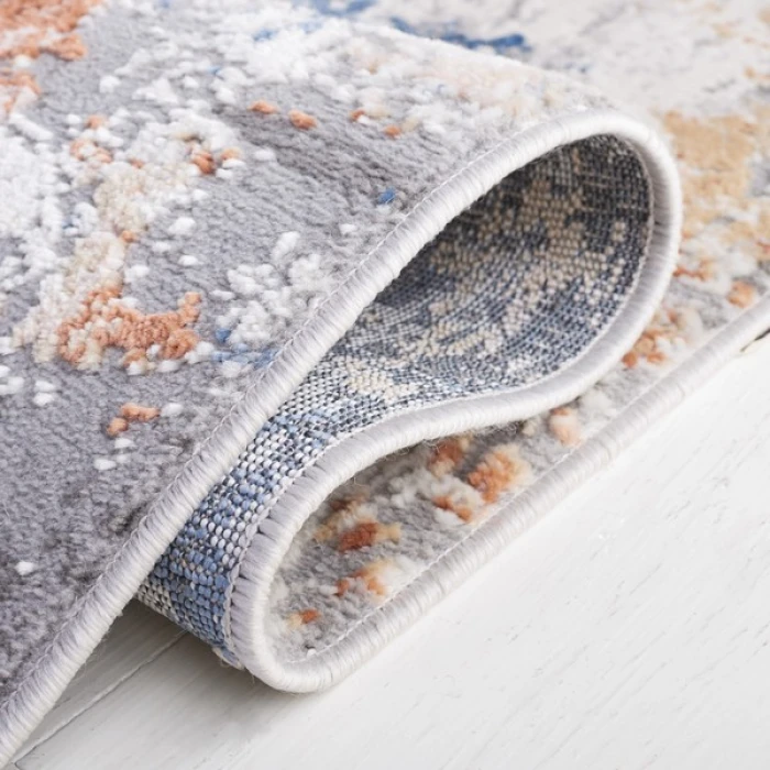 Safavieh Eternal Grey / Blue Gold ETL228 6 ft. 7 in. X 6 ft. 7 in. Round Rug