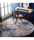 Safavieh Eternal Grey / Blue Gold ETL228 6 ft. 7 in. X 6 ft. 7 in. Round Rug
