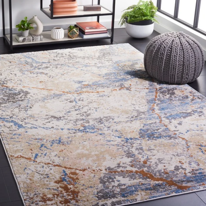 Safavieh Eternal Grey / Blue Gold ETL230 8 ft. X 10 ft. Rectangle Rug
