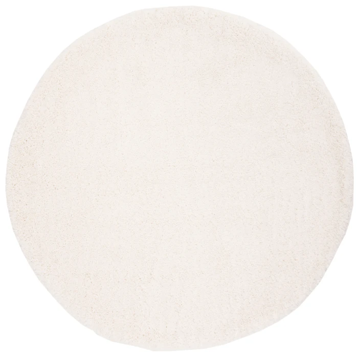 Safavieh Fontana Shag  Ivory FNT800 5 ft. 3 in. X 5 ft. 3 in. Round Rug