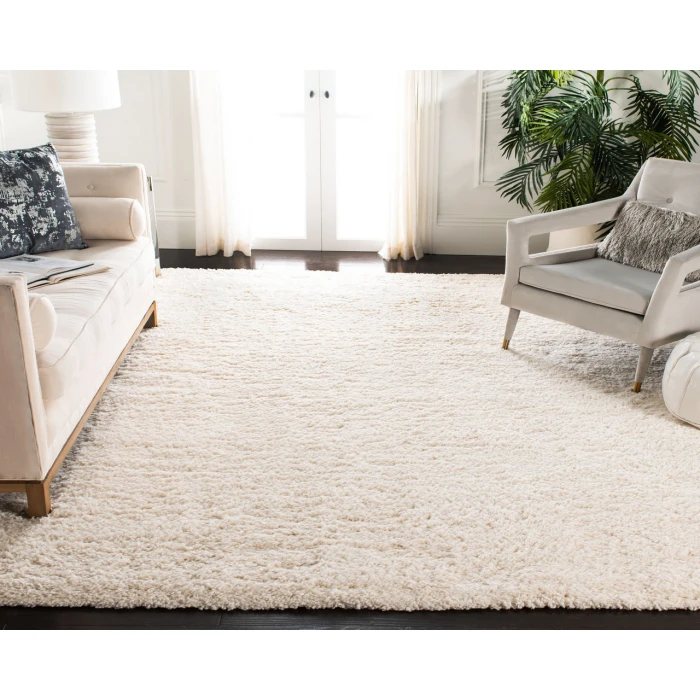 Safavieh Fontana Shag  Ivory FNT800 8 ft. X 10 ft. Rectangle Rug