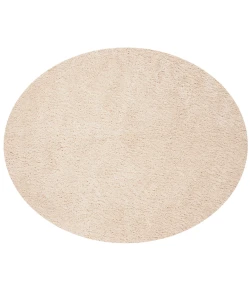 Safavieh Fontana Shag  Creme FNT800 4 ft. X 4 ft. Round Rug