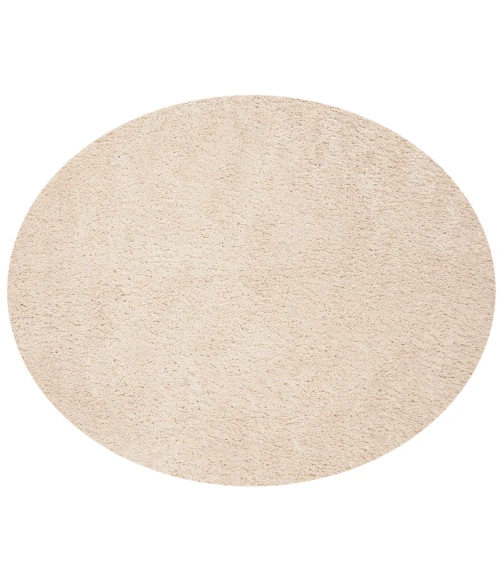 Safavieh Fontana Shag  Creme FNT800 4 ft. X 4 ft. Round Rug
