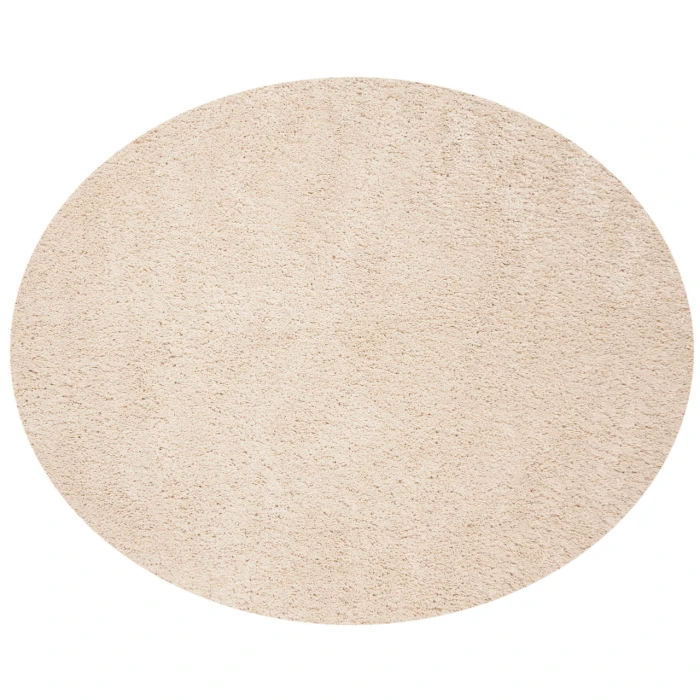 Safavieh Fontana Shag  Creme FNT800 5 ft. 3 in. X 5 ft. 3 in. Round Rug