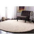 Safavieh Fontana Shag  Creme FNT800 4 ft. X 4 ft. Round Rug