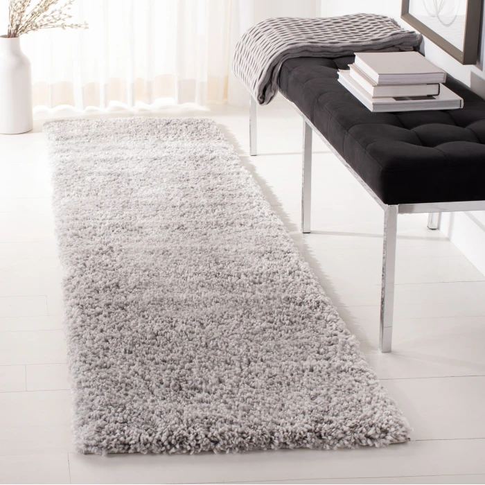 Safavieh Fontana Shag  Grey FNT800 2 ft. 3 in. X 6 ft. Runner Rug