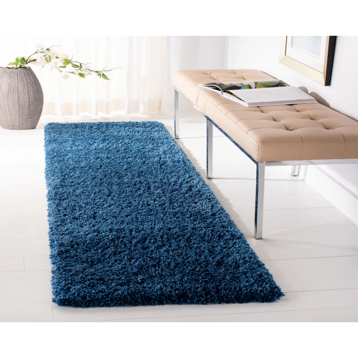 Safavieh Fontana Shag  Blue FNT800 2 ft. 3 in. X 6 ft. Runner Rug