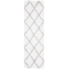 Safavieh Fontana Shag  Cream / Grey FNT815 2 ft. 3 in. X 12 ft. Runner Rug