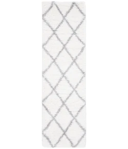 Safavieh Fontana Shag  Cream / Grey FNT815 2 ft. 3 in. X 12 ft. Runner Rug