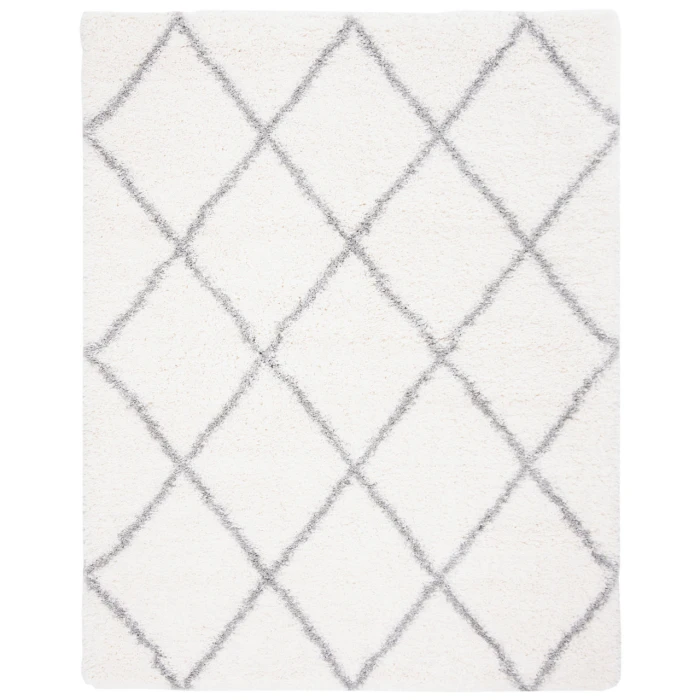 Safavieh Fontana Shag  Cream / Grey FNT815 4 ft. X 6 ft. Rectangle Rug
