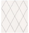 Safavieh Fontana Shag  Cream / Grey FNT815 6 ft. 7 in. X 6 ft. 7 in. Square Rug
