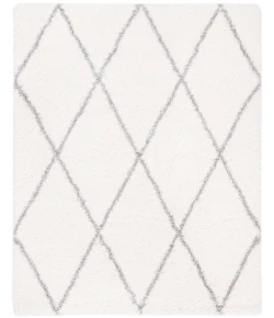 Safavieh Fontana Shag  Cream / Grey FNT815 6 ft. 7 in. X 6 ft. 7 in. Square Rug