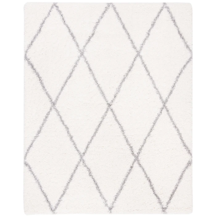Safavieh Fontana Shag  Cream / Grey FNT815 6 ft. 7 in. X 6 ft. 7 in. Square Rug