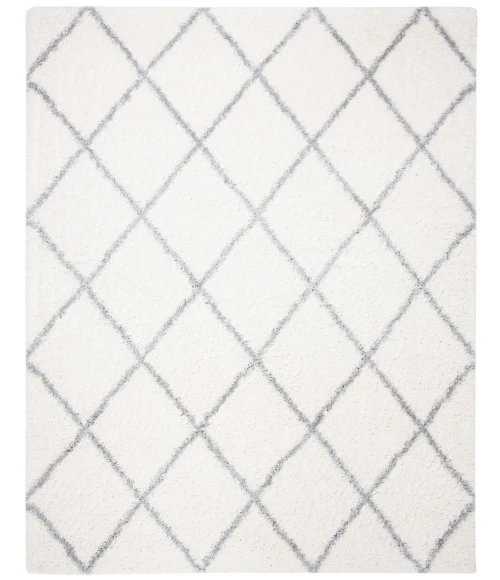 Safavieh Fontana Shag  Cream / Grey FNT815 8 ft. X 10 ft. Rectangle Rug