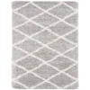 Safavieh Fontana Shag  Grey / Cream FNT815 2 ft. 3 in. X 12 ft. Runner Rug